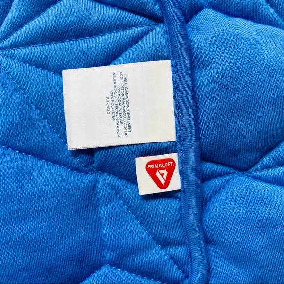 Lands’ End Bright Blue Quilted Insulated Jacket Snaps Barn Jacket - Picture 8 of 14